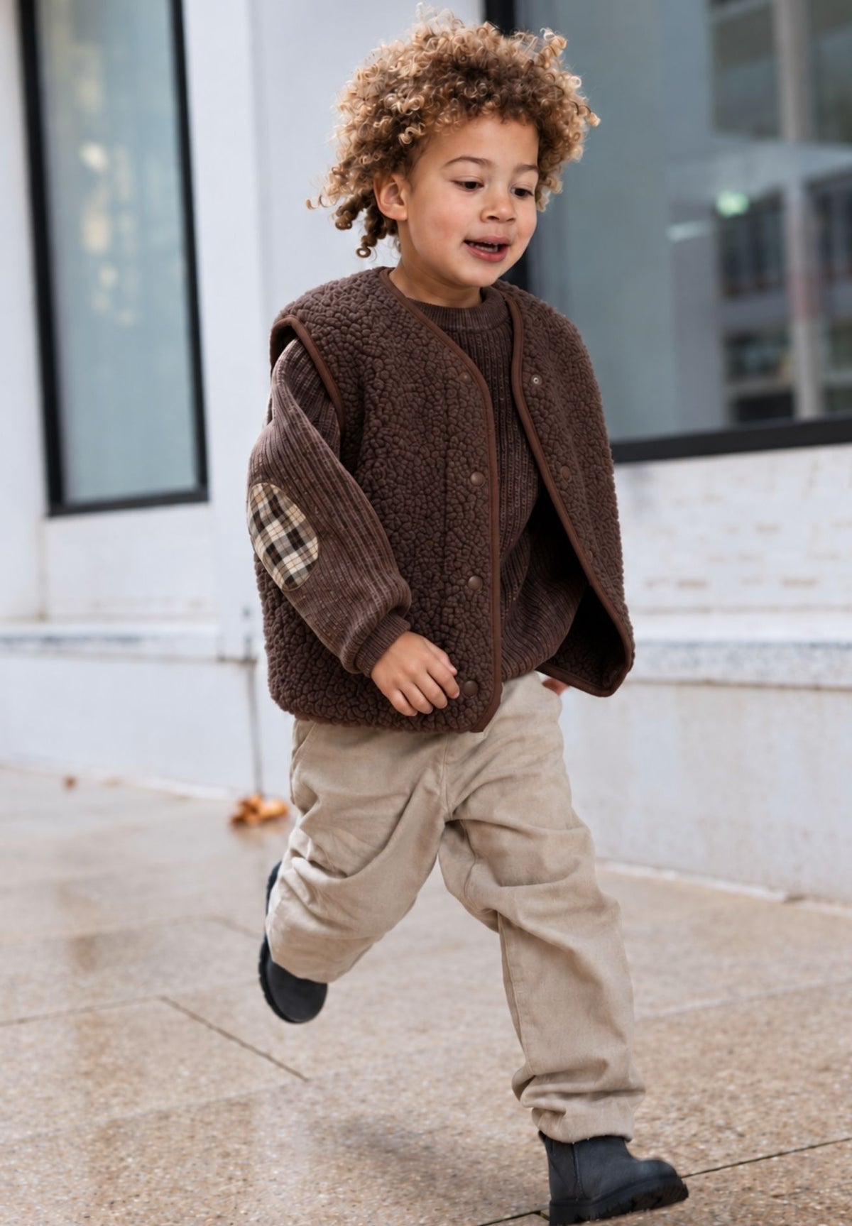 Alwero Kinder Bio Wollweste "Tyb junior" choco martini