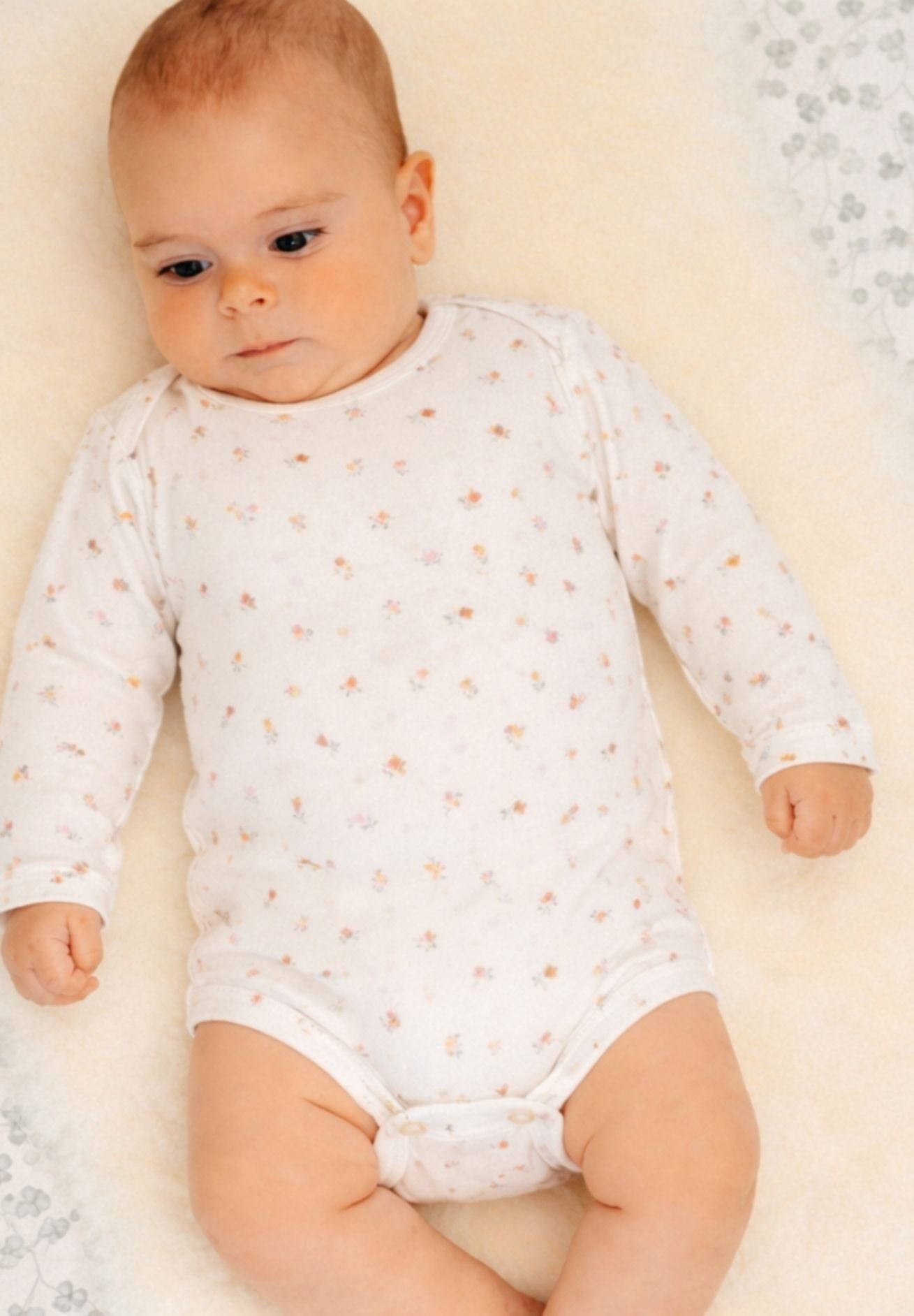Hust&Claire Bambus Viskose Body langarm ivory Muster