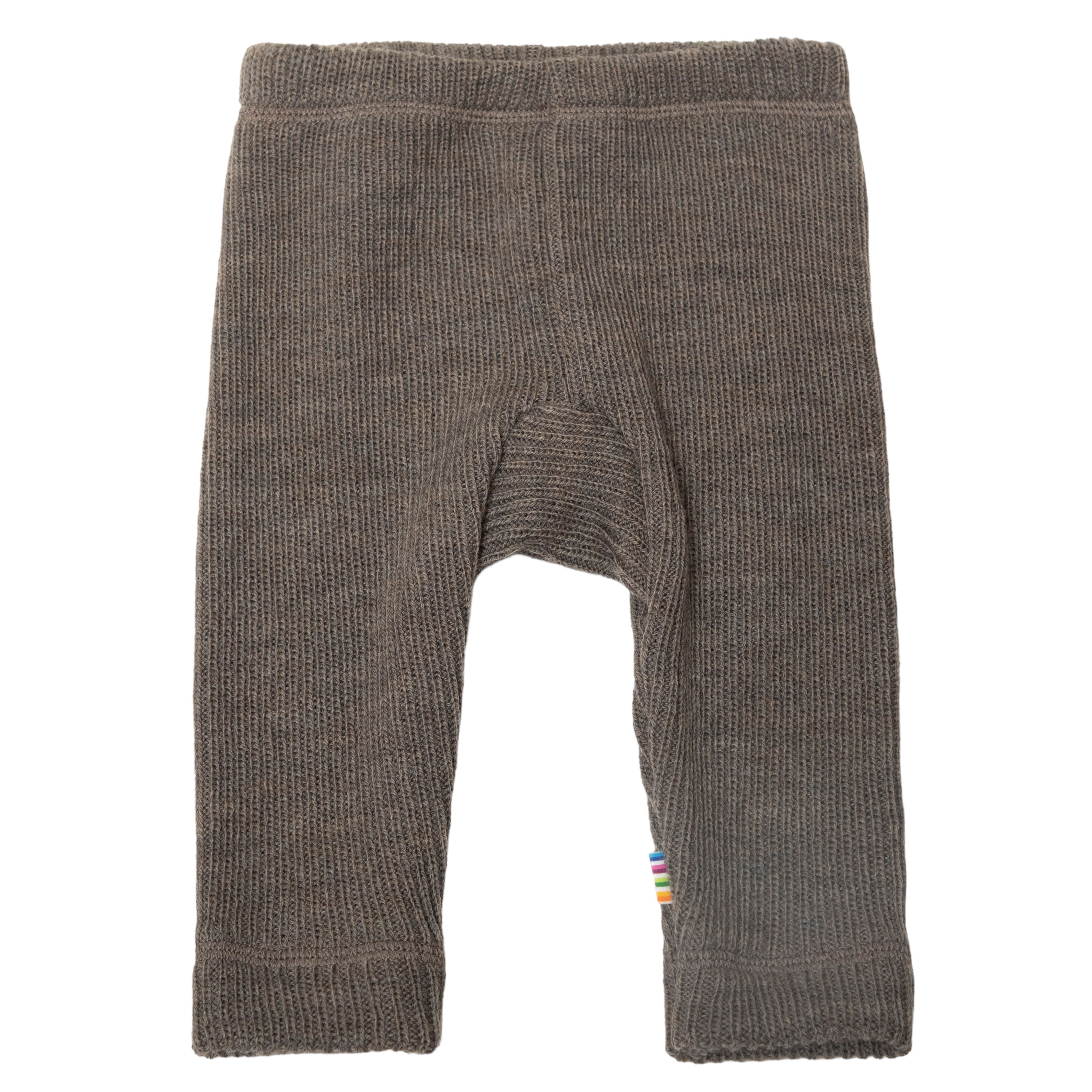 Joha Merino Woll Strickhose Mitwachsend Braun Melange – Coucou Natur