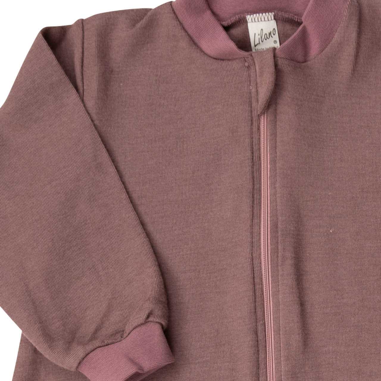 Lilano Ganzjahres Schlafsack mit Fuß Wolle Seide mauve – coucou natur