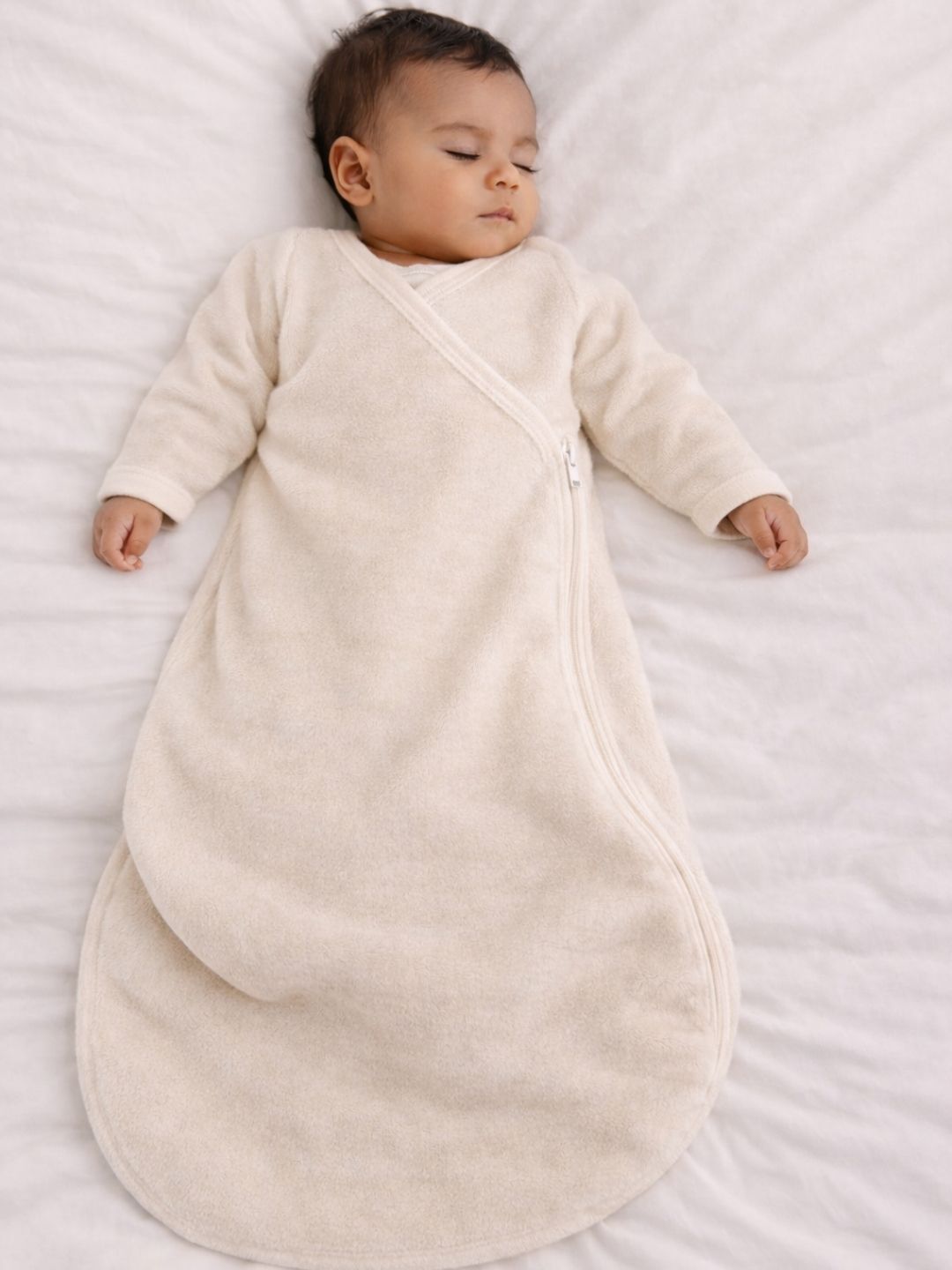 lässig schlafsack winter Lilano Baby Ganzjahres Schlafsack Wollfrottee ecru – coucou natur