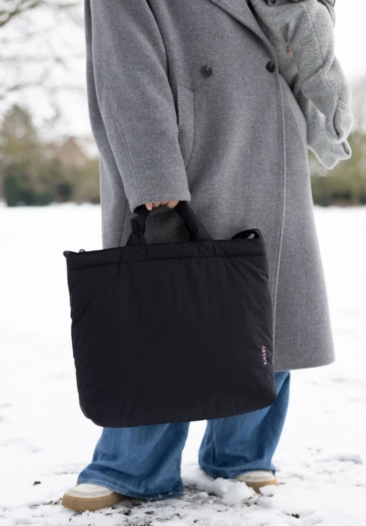 Lukkily Mombag Wickeltasche Nylon Tote Bag black