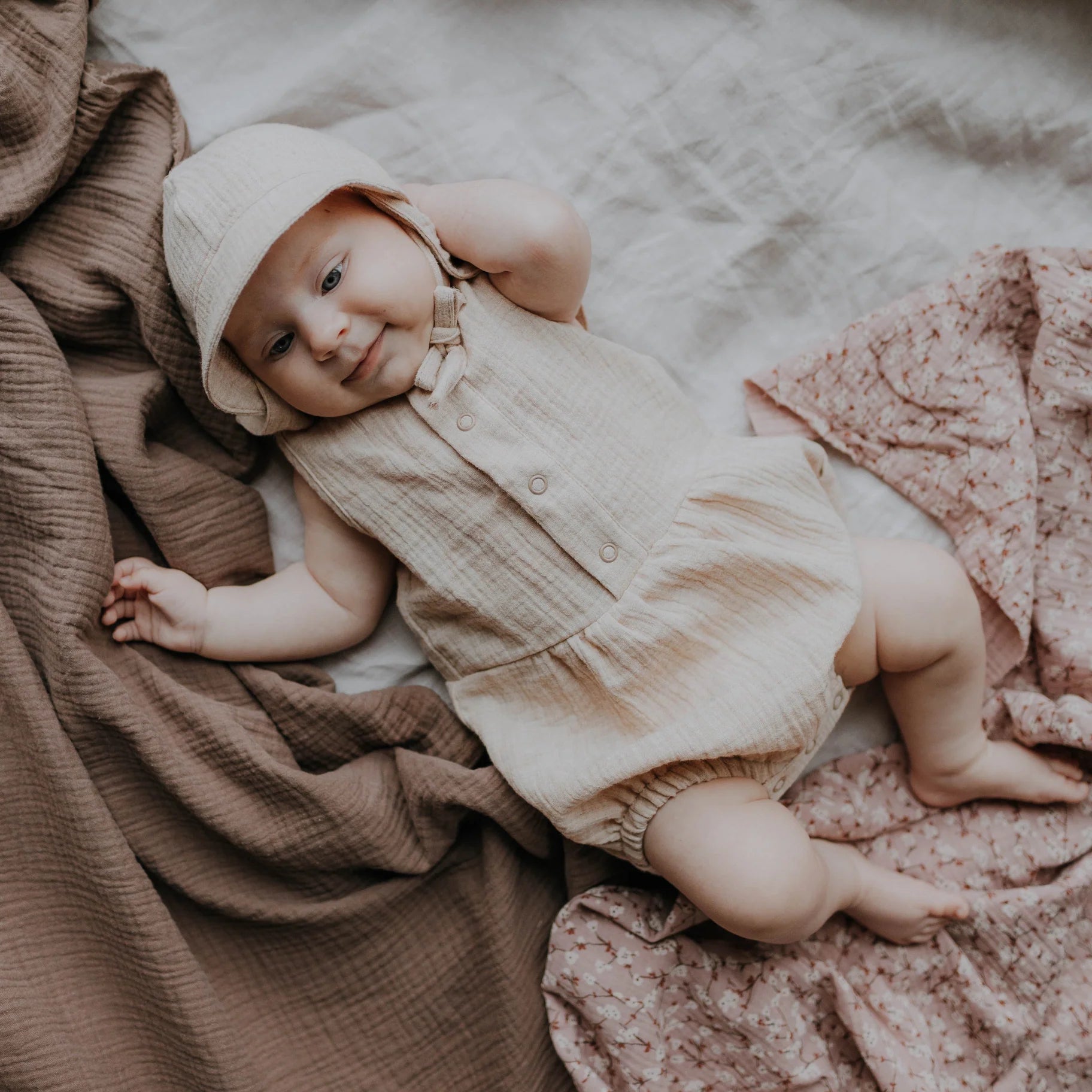 Wooly organic Bio Musselin Romper natur – coucou natur