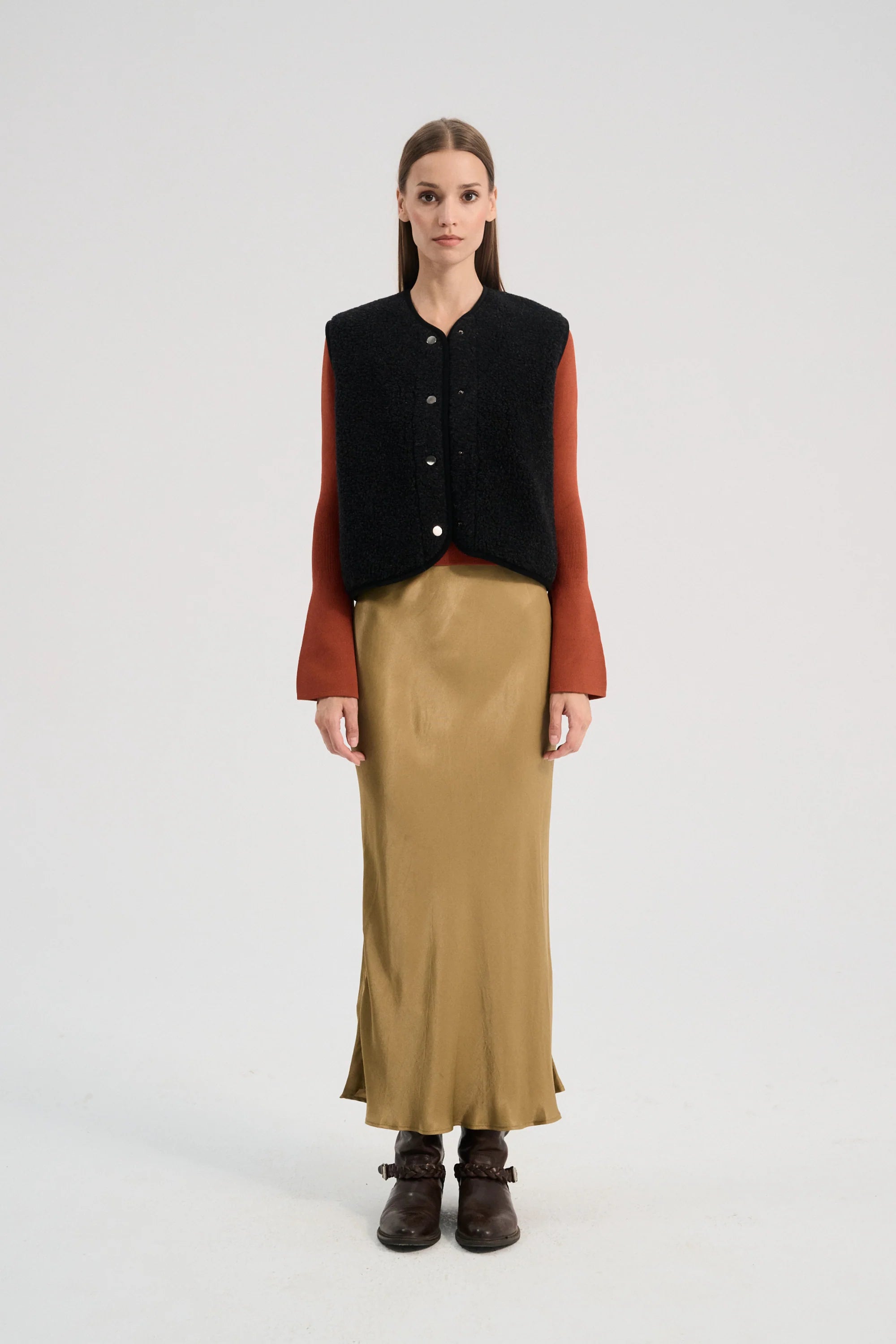 Alwero Erwachsenen Wollweste "TYB" deep black