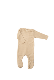 Lilano Baby Strampler mit Fuß Wolle Seide versch. Farben