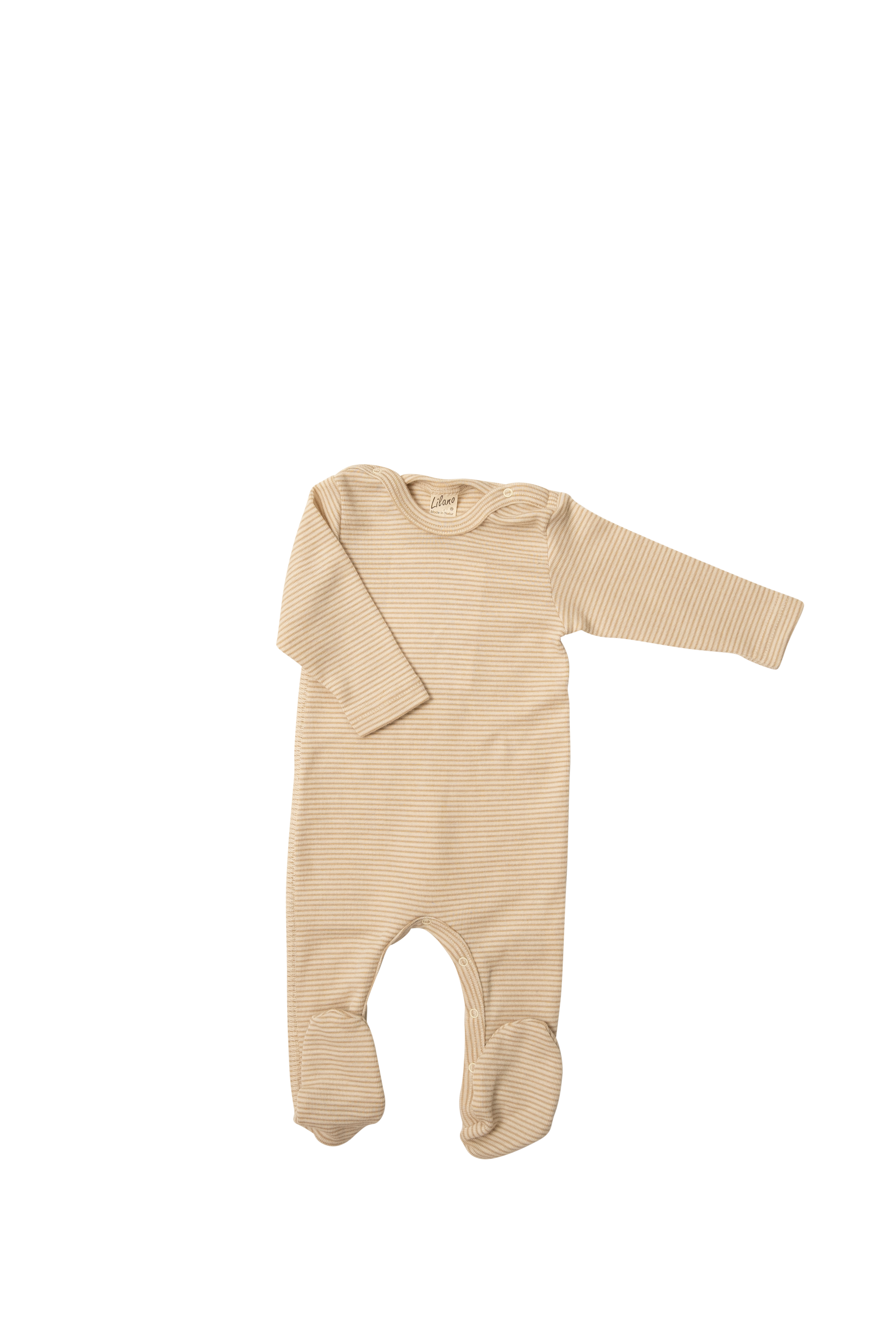 Lilano Baby Strampler mit Fuß Wolle Seide versch. Farben