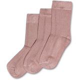 Minipop Bambus Socken 3er Pack rose