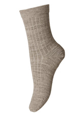 mp Merino Ripp Wollsocke MiniMe light brown melange