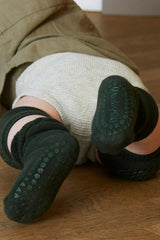 gobabygo Antirutsch Socken Baumwolle forest green