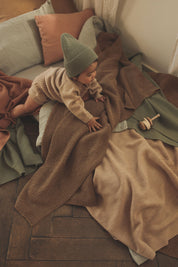 Hvid Merino Newborn Beanie Fonzie verschiedene Farben