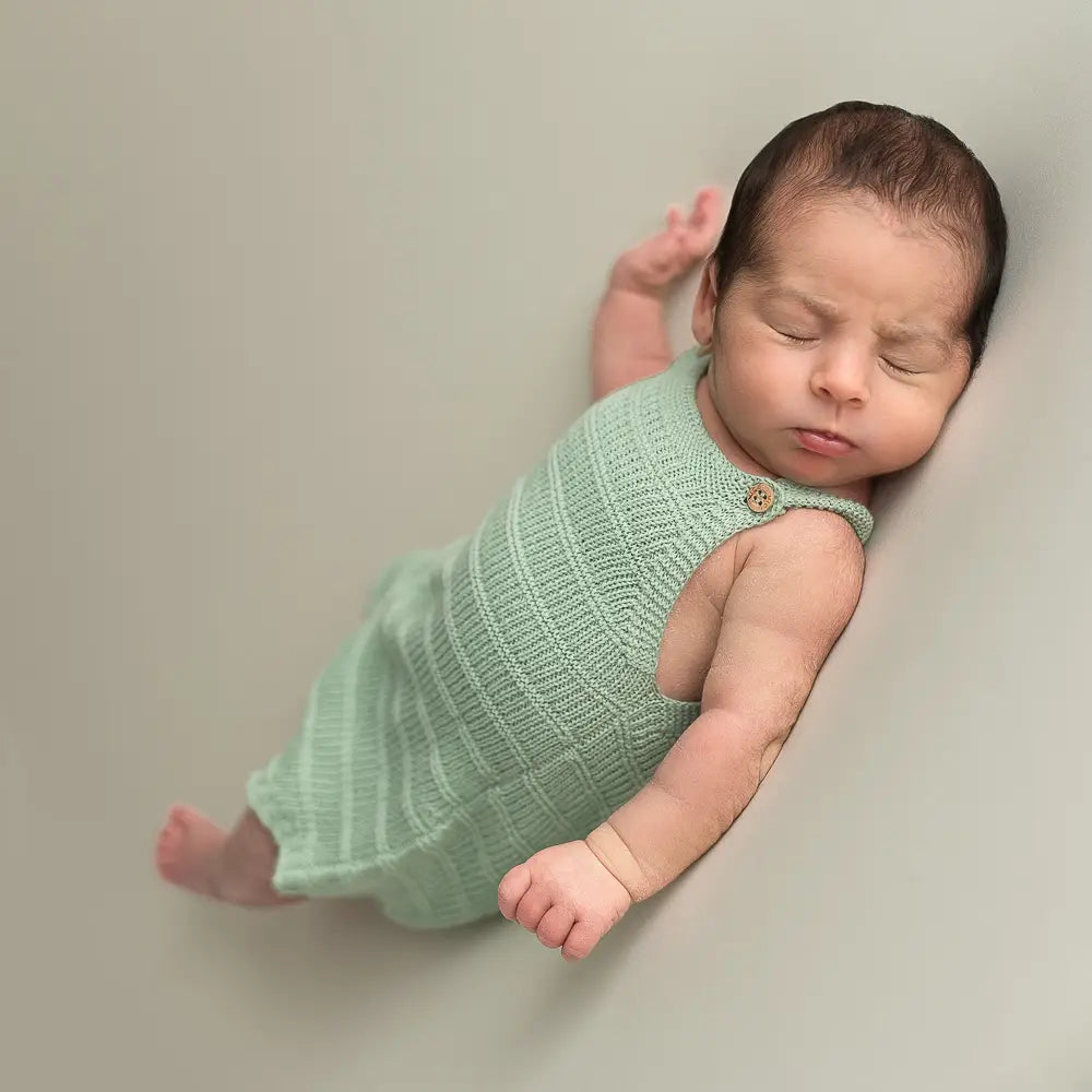 Micu Micu Newborn Strickstrampler kurz in mint