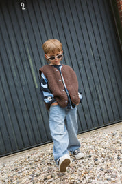 Alwero Kinder Bio Wollweste Special Edition choco martini "cozy club"