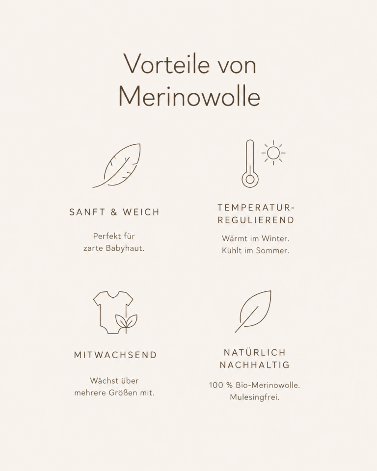 Mitwachsende Bio Merino Baby-Stricklatzhose in cappuccino