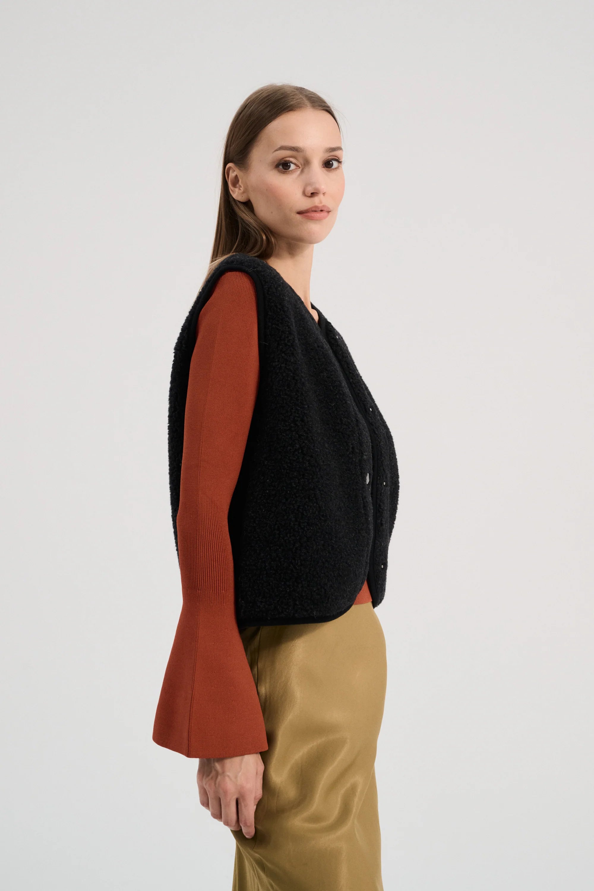 Alwero Erwachsenen Wollweste "TYB" deep black