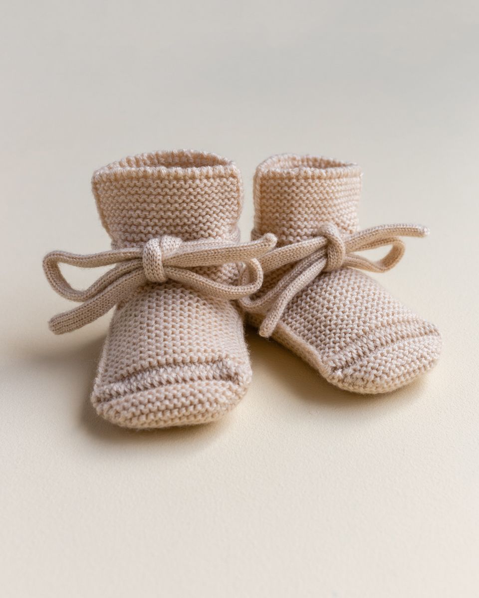 Hvid mitwachsende Merino Booties verschiedene Farben
