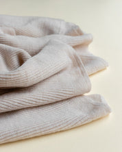 Hvid Merino Babydecke "Felix" cream