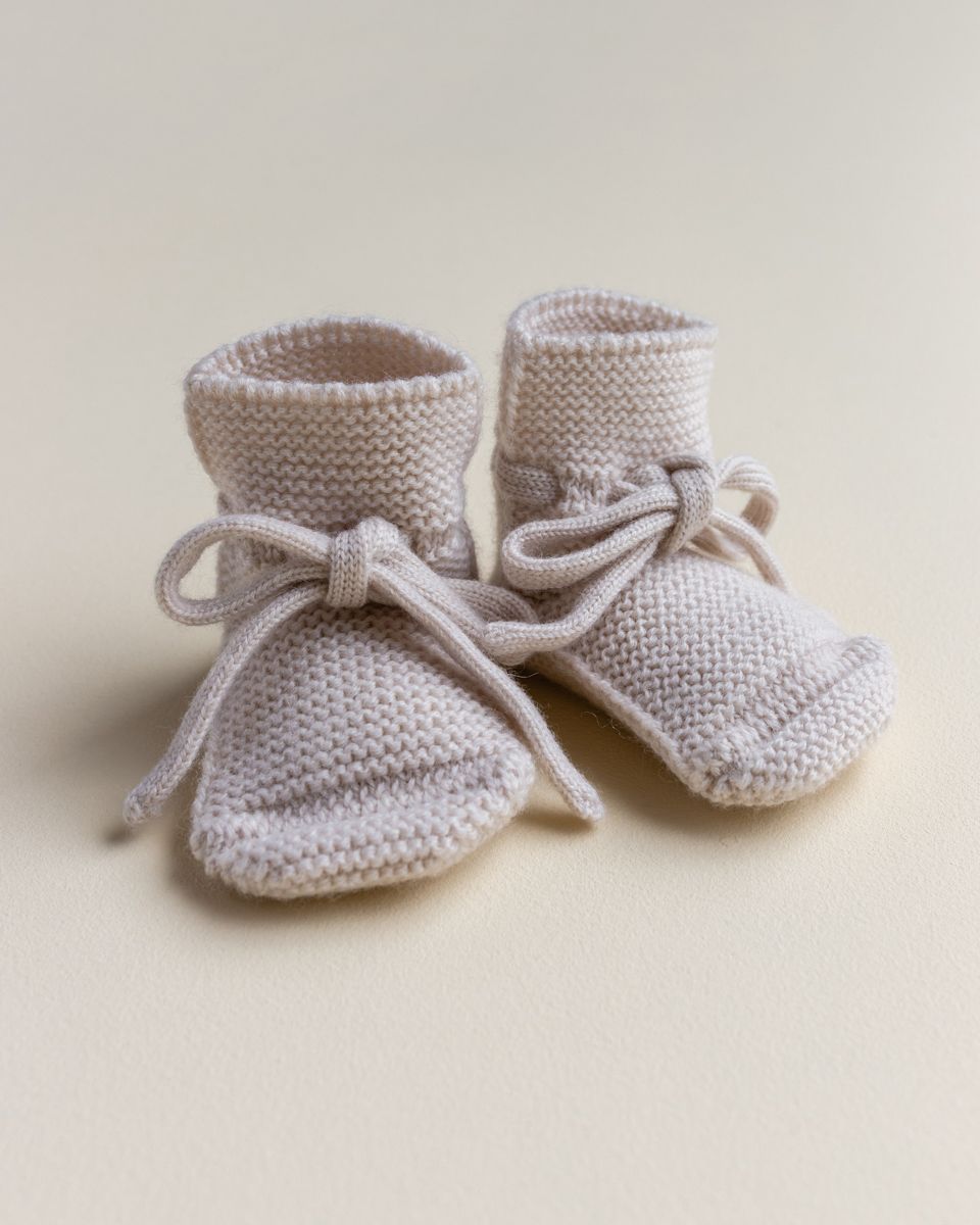 Hvid mitwachsende Merino Booties verschiedene Farben