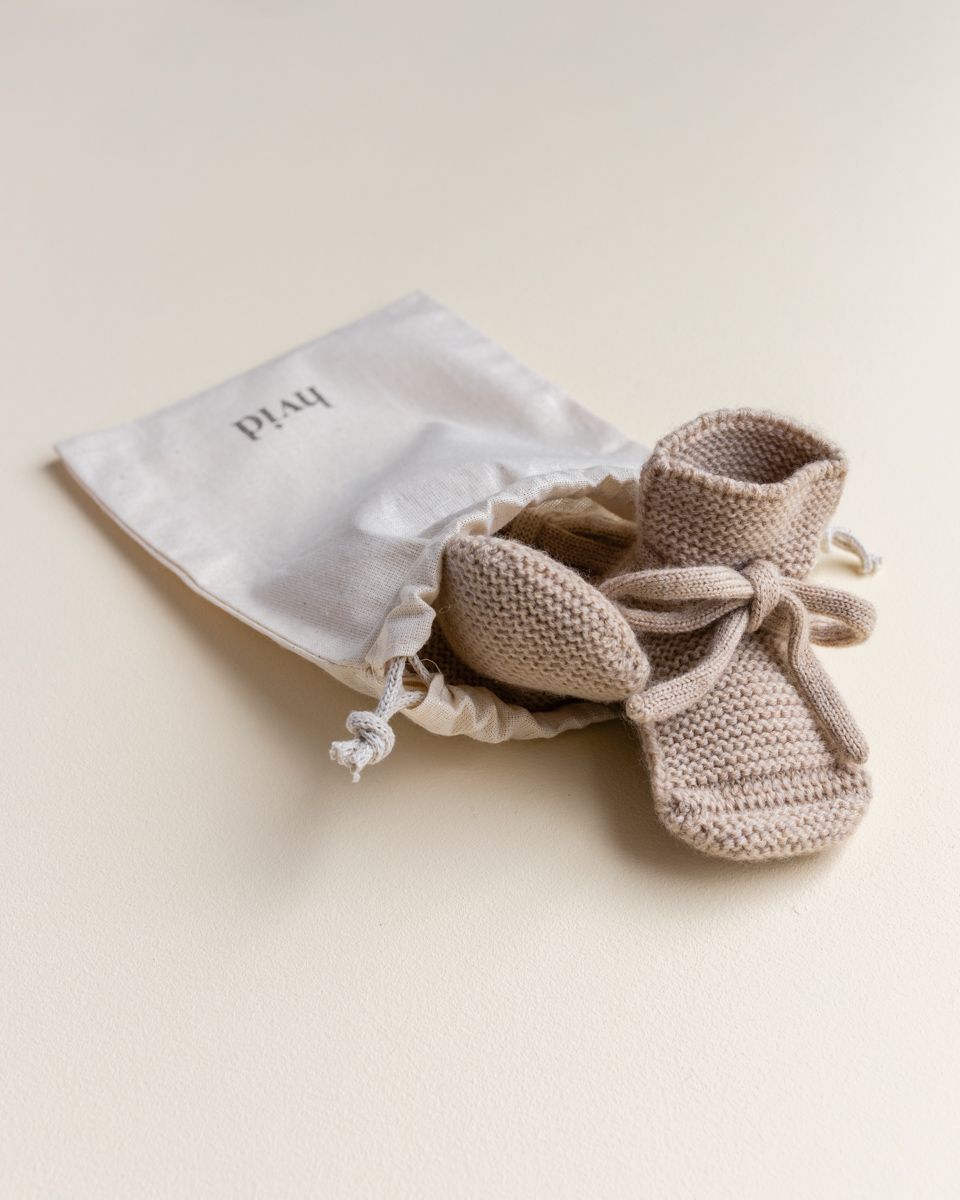 Hvid mitwachsende Merino Booties verschiedene Farben