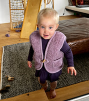 Alwero Kinder Bio Wollweste Alpen lila