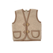 Alwero Kinder Wollweste beige braun