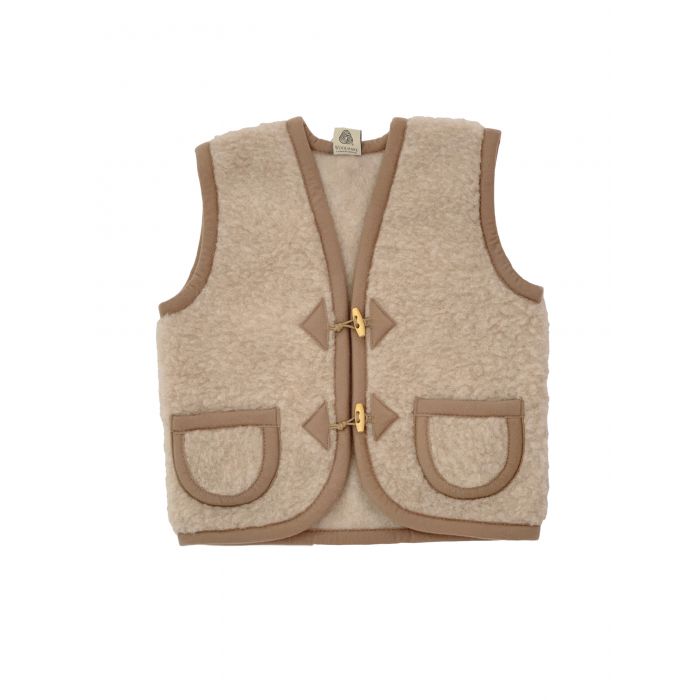 Alwero Kinder Wollweste beige braun