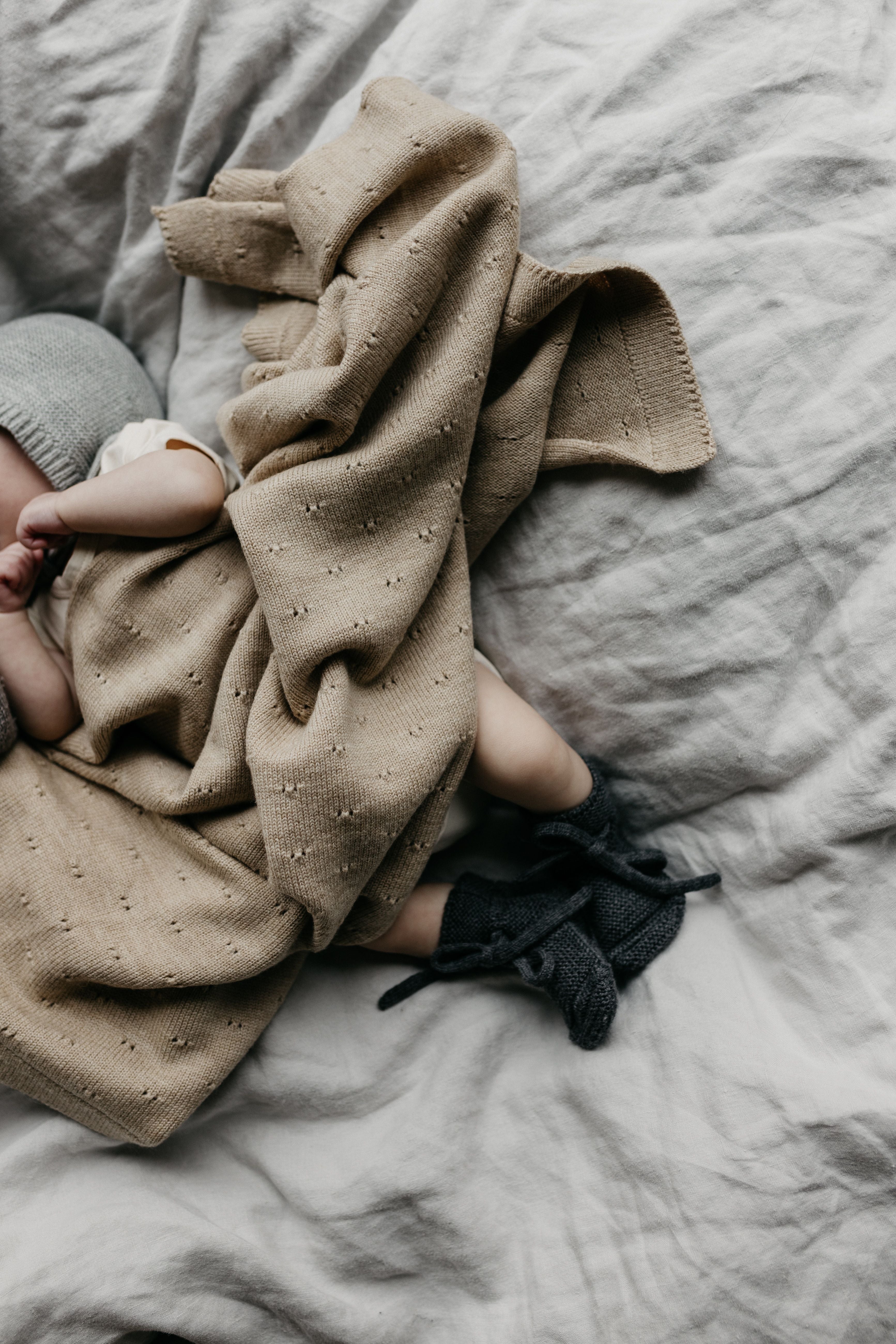 Hvid Merino Babydecke "Bibi" verschiedene Farben