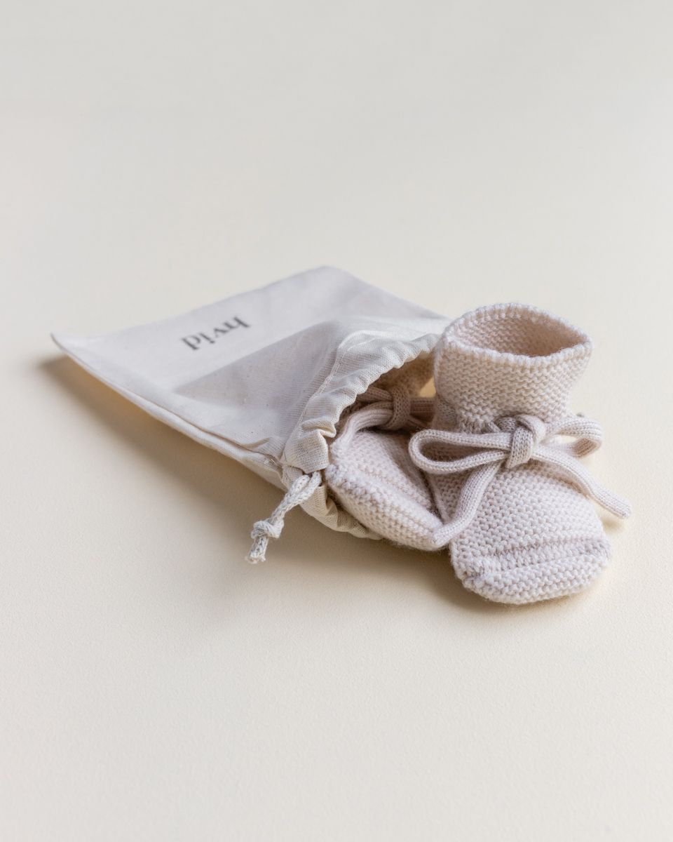 Hvid mitwachsende Merino Booties verschiedene Farben