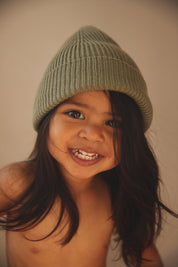 Hvid Merino Kids Beanie Fonzie verschiedene Farben