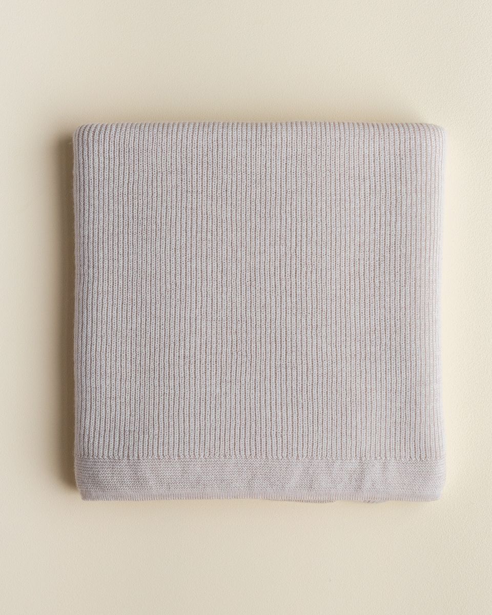 Hvid Merino Babydecke "Felix" cream
