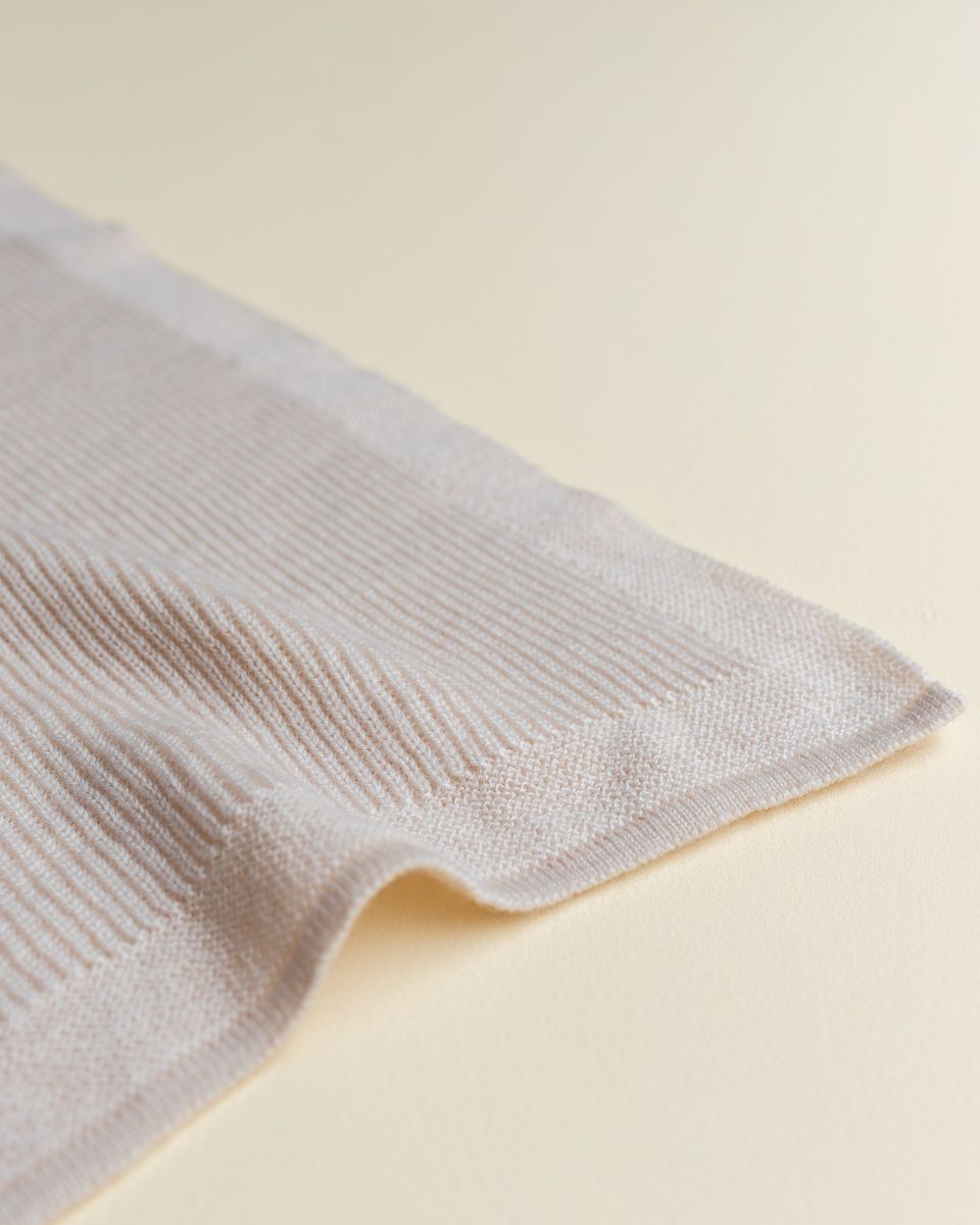 Hvid Merino Babydecke "Felix" cream