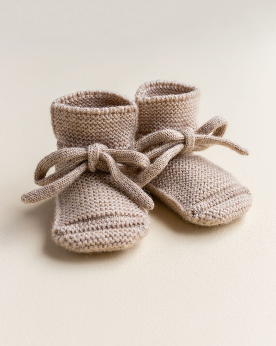 Hvid mitwachsende Merino Booties verschiedene Farben