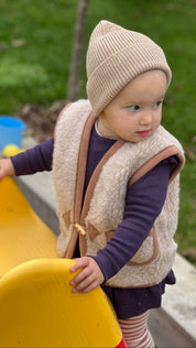 Alwero Kinder Wollweste beige braun