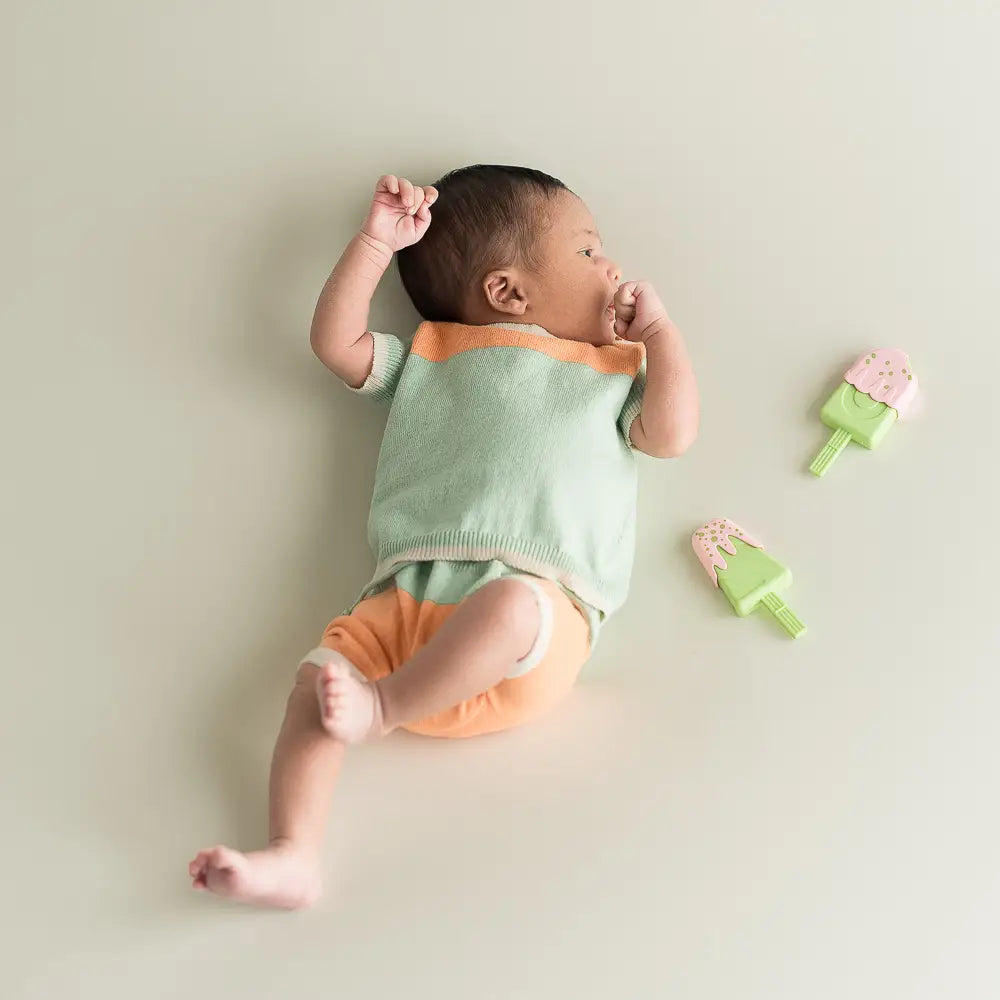 Micu Micu Newborn Strickset Biobaumwolle kurz fantasia