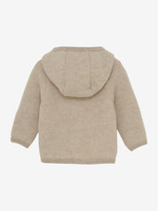 Huttelihut Newborn Jacke aus Wollfleece in camel melange