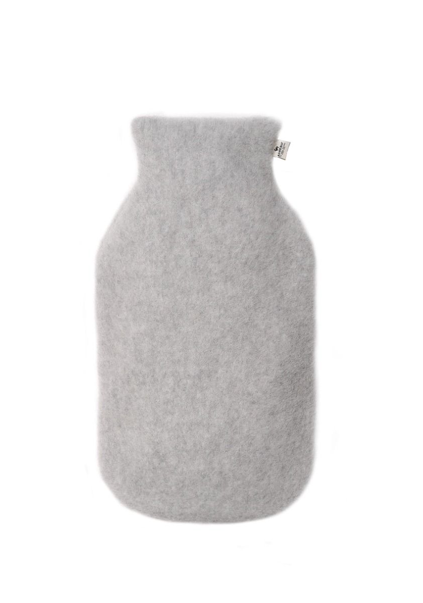 Alwero Wärmflaschenbezug aus Wolle hellgrau