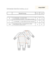 Halfen Merino Feinstrick Overall mitwachsend versch.Farben
