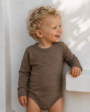 Joha Wolle Seide Body brown melange