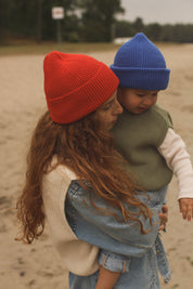Hvid Merino Kids Beanie Fonzie verschiedene Farben
