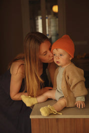 Hvid Merino Kids Beanie Fonzie verschiedene Farben