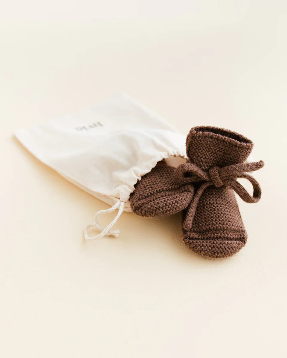 Hvid mitwachsende Merino Booties verschiedene Farben