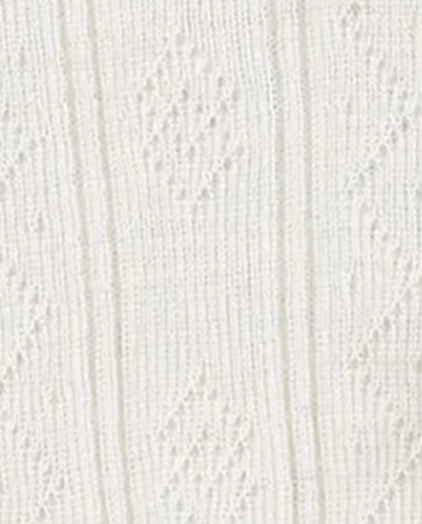 Joha Wolle Seide Hose mit zartem Muster in ecru