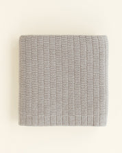 Hvid Merino Babydecke "Ida" in pebble