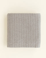 Hvid Merino Babydecke "Ida" in pebble