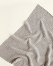Hvid Merino Babydecke "Ida" in pebble