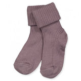 mp Merino Ripp Wollsocke Umschlag in "dark purple dove"