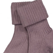 mp Merino Ripp Wollsocke Umschlag in "dark purple dove"