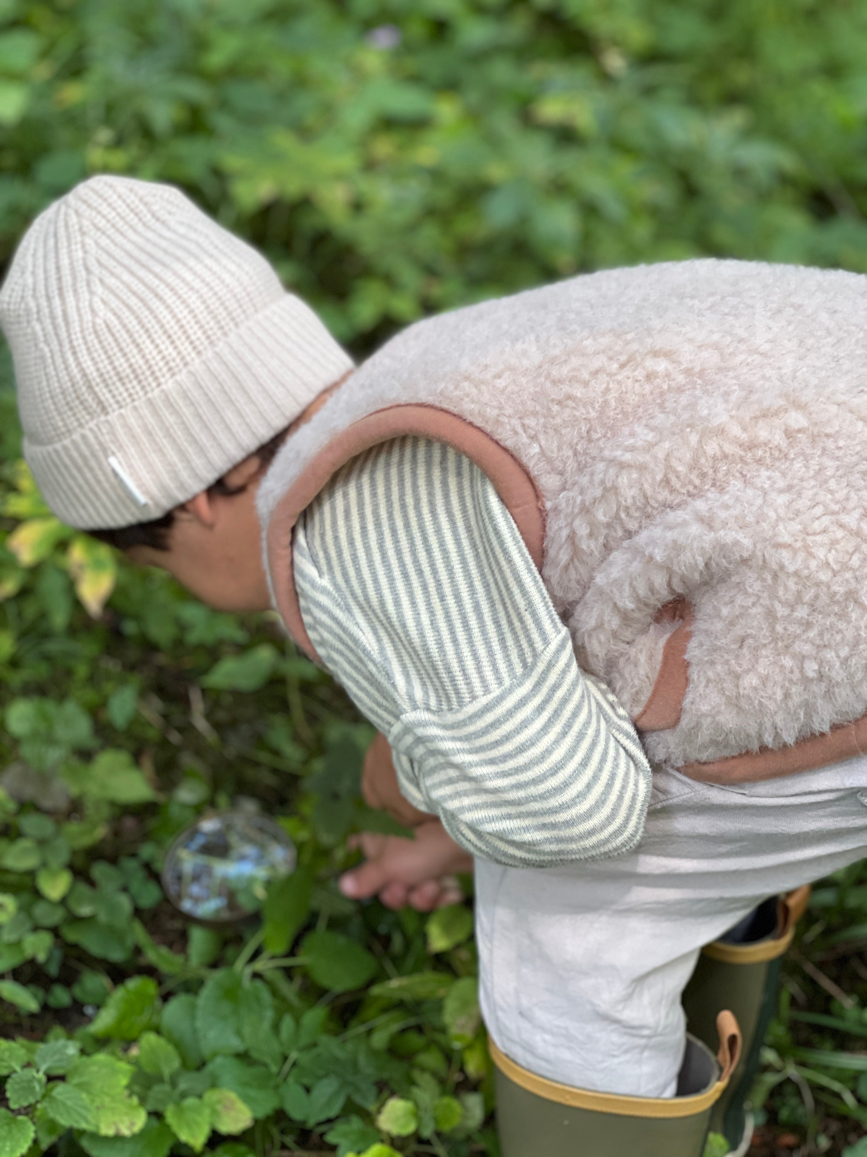 Alwero Kinder Wollweste beige braun