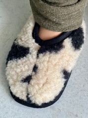 Alwero Bio Woll Hausschuhe Ballerina Junior LEO Gepard
