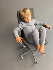 Joha Merino Wollshirt langarm hellgrau melange