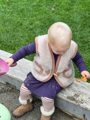 Alwero Kinder Wollweste beige braun